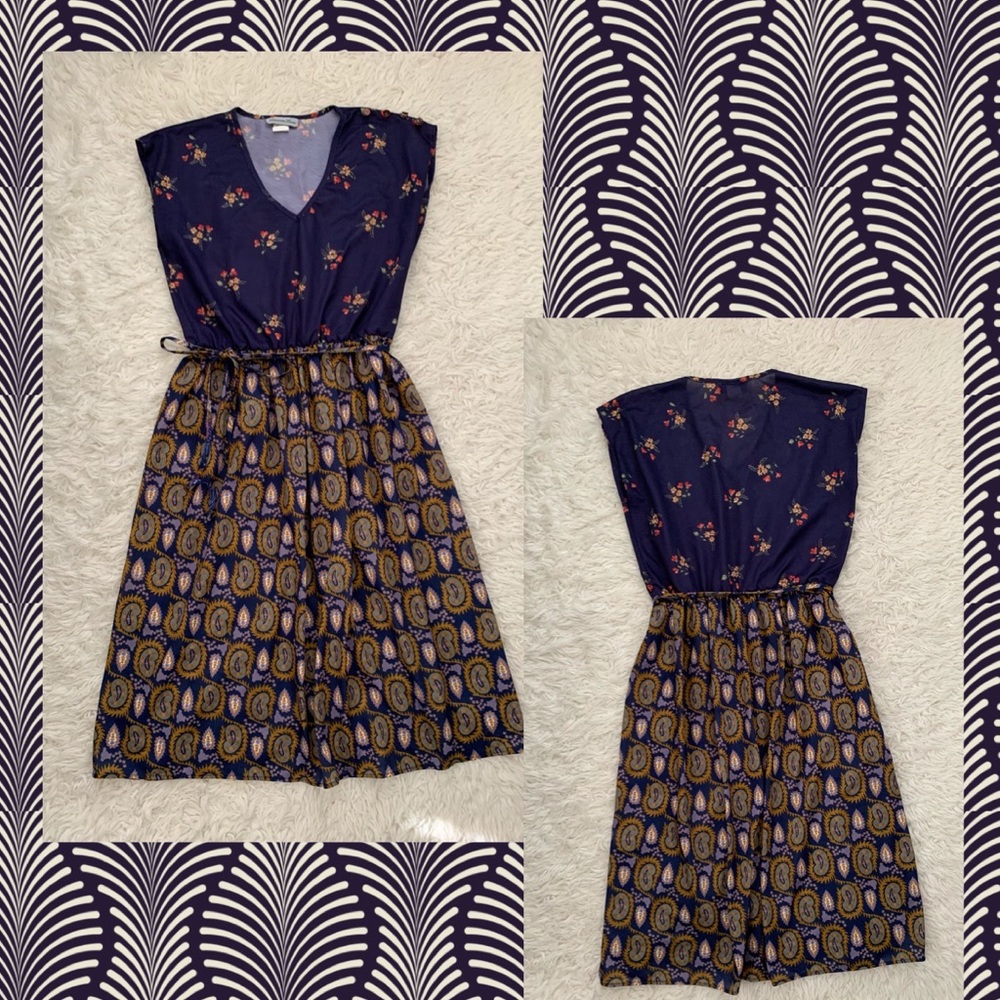 VTG Grissom Lane Vintage Floral Dress 70s